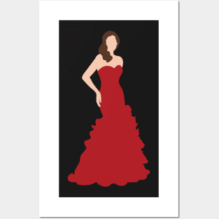 Beauty in a Red Dress Posters and Art